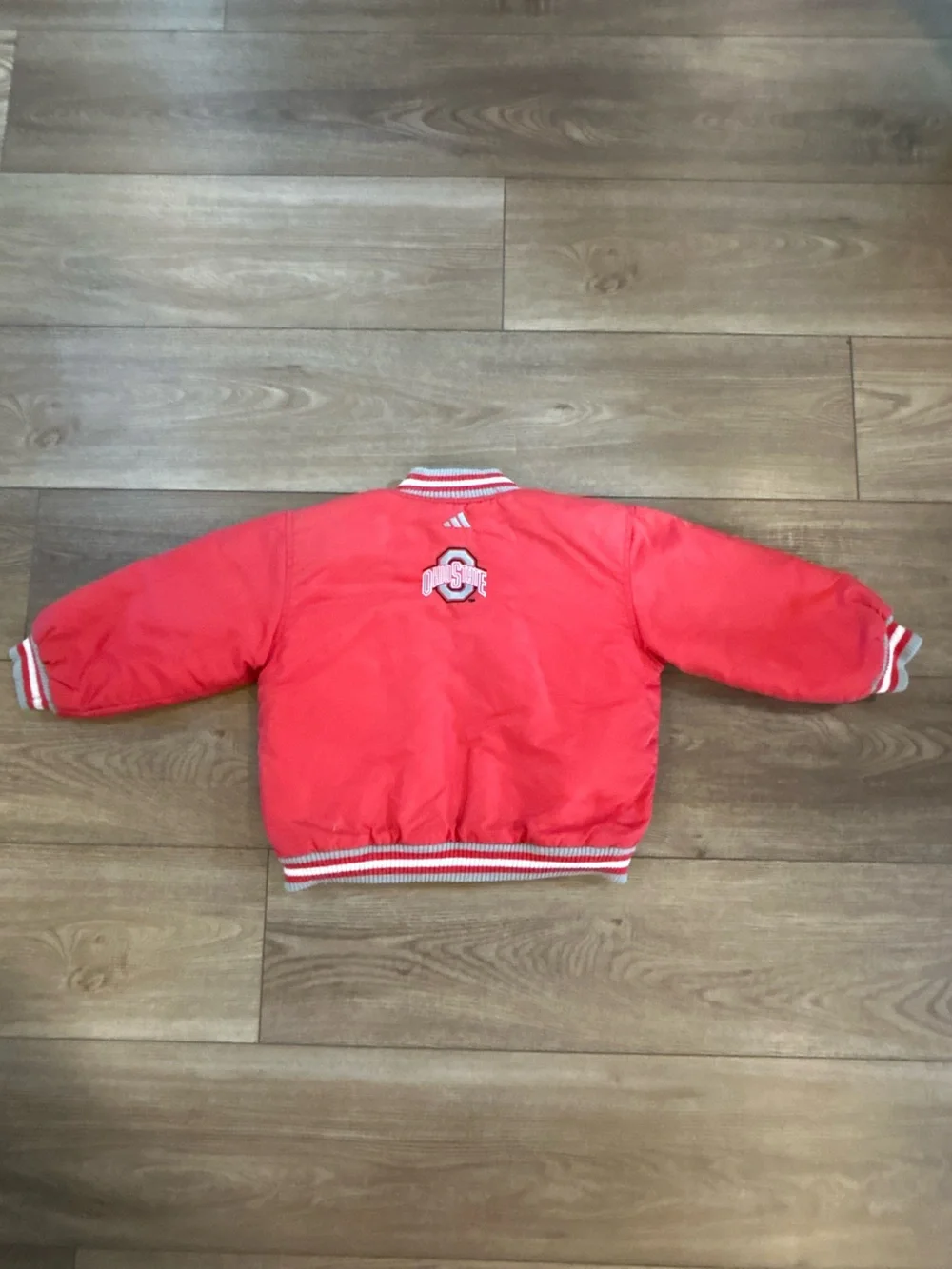 Vintage Adidas Ohio State Buckeyes Youth Varsity Bomber Jacket Red NCAA